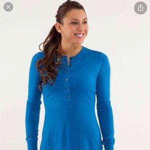 NWT Lululemon Long Sleeve Henley Top Size 6 wool